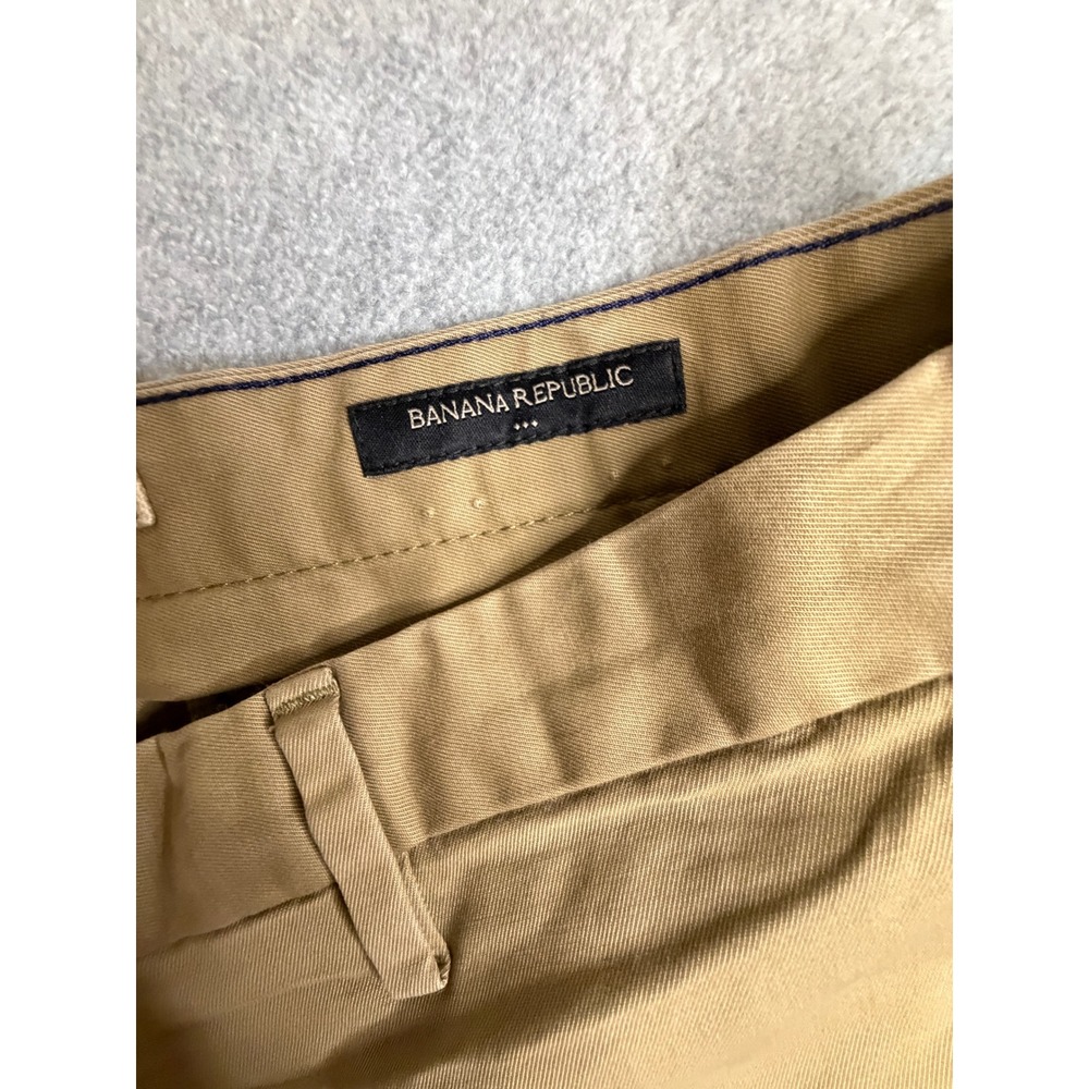 Banana Republic Lived-In Chino Athletic Fit Khaki Pants Mens 35x32 Tan Trousers - Picture 4 of 6